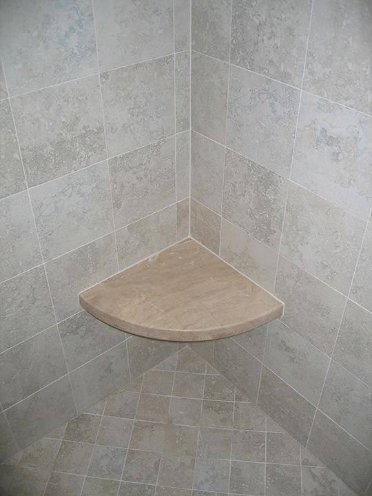 Marble shower seat