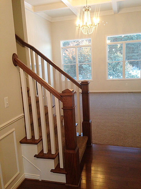 Staircase with craftsman handrail